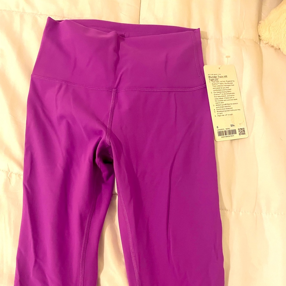 Lululemon wunder train size 6 new 25’’